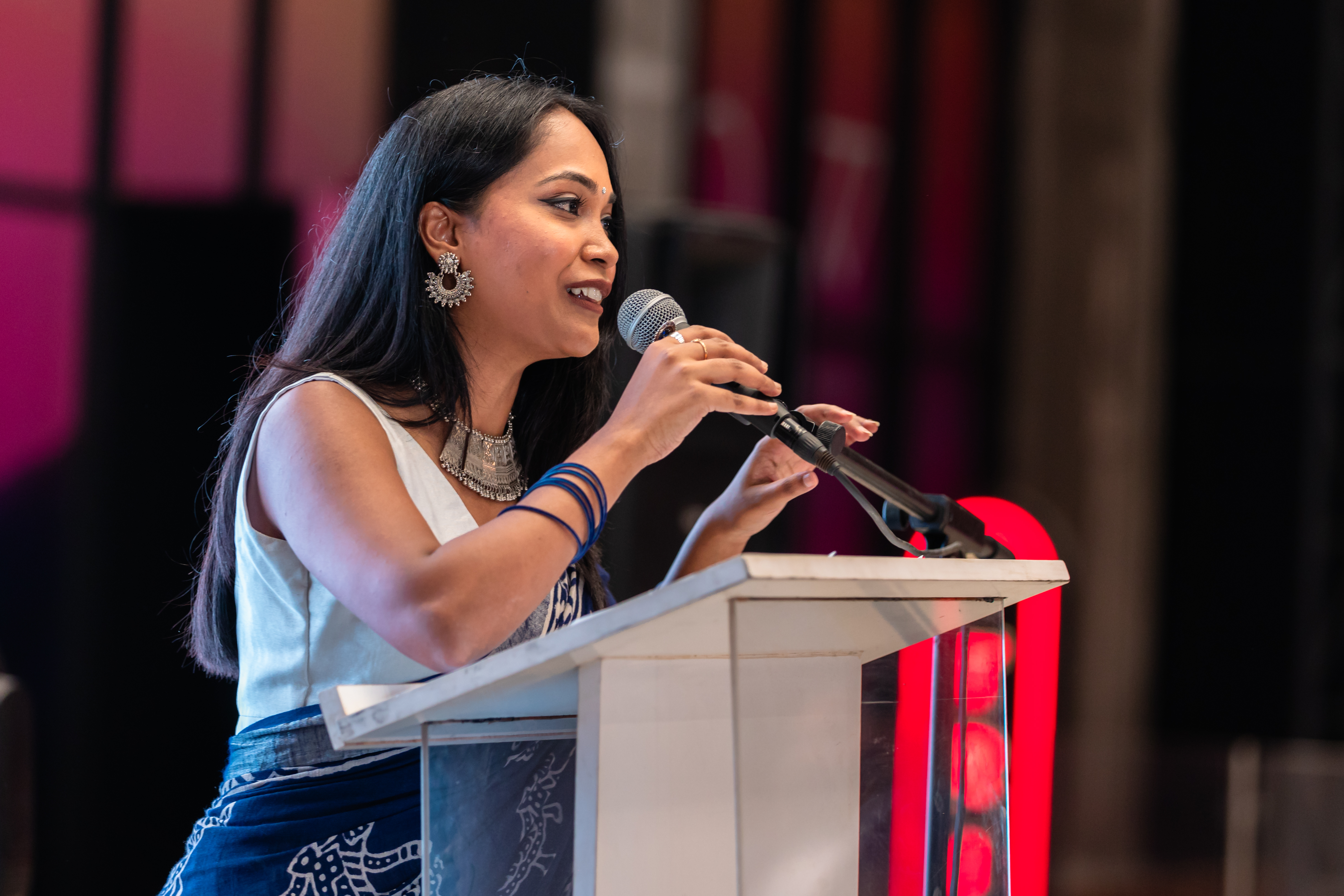 Founder Dooshani Seewoolall speaking at an event